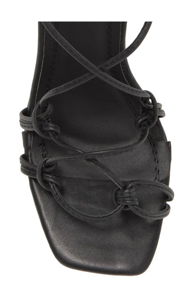 Shop Chase & Chloe Knotted Sandal In Black