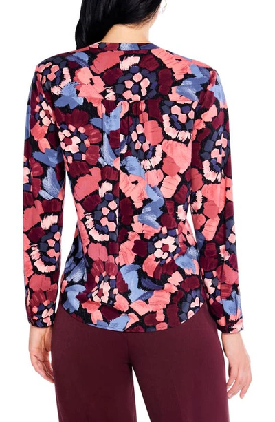 Shop Nic + Zoe Autumn Bloom Live-in Top In Red Multi