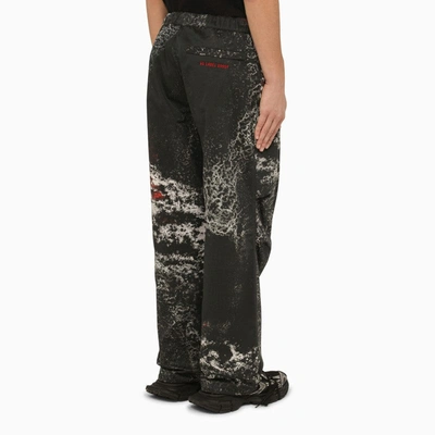 Shop 44 Label Group Baggy/loose Trousers With Ash Print Men In Black