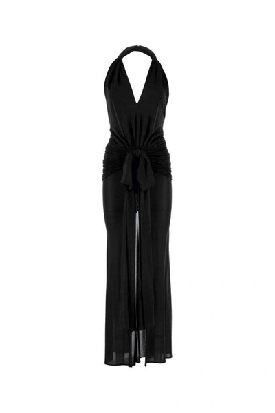 Shop Blumarine Woman Black Jersey Dress
