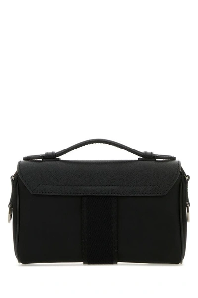 Dolce & Gabbana Men Black Leather Handbag In Black