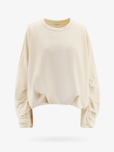 Shop Dries Van Noten Woman Sweatshirt Woman Beige Sweatshirts In Cream