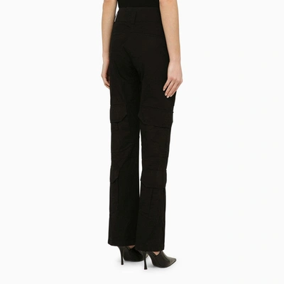 Shop Givenchy Black Cotton Cargo Trousers Women