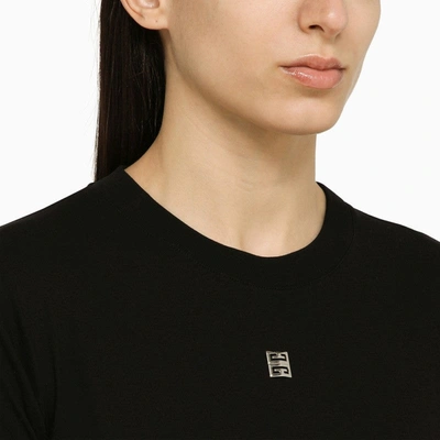 Shop Givenchy Black Crew-neck T-shirt With Logo Women