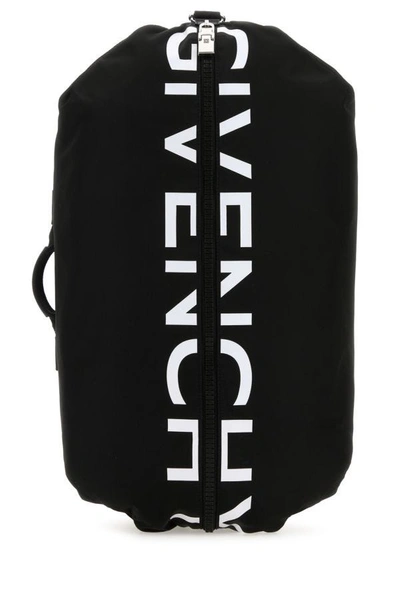 Shop Givenchy Man Black Fabric G-zip Backpack