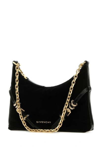 Shop Givenchy Woman Black Velvet Voyou Party Shoulder Bag