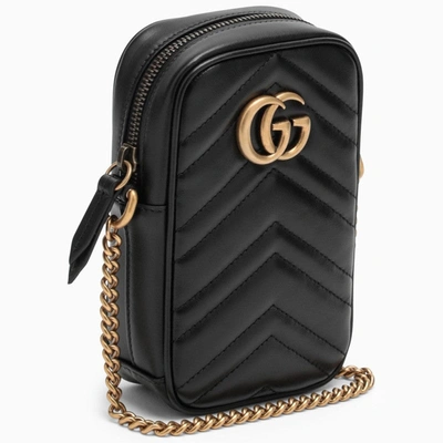 Shop Gucci Black Gg Marmont Mini Bag Women