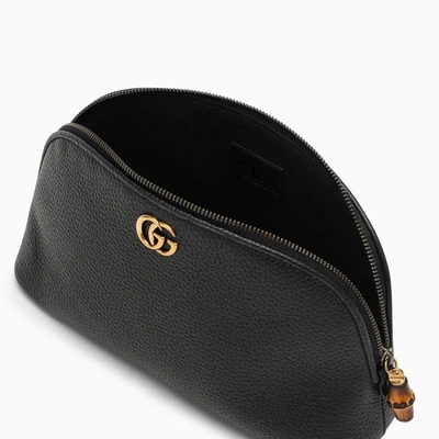 Shop Gucci Black Leather Beauty Case With Logo Women