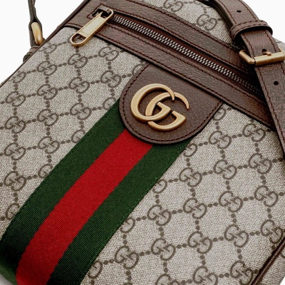 Shop Gucci Small Ophidia Gg Supreme Bag Men In Cream