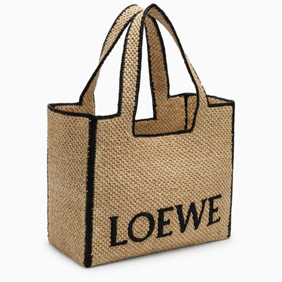 Shop Loewe Natural  Font Large Tote Bag Women In Silver