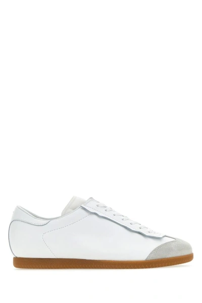 Shop Maison Margiela Woman White Leather Featherlight Sneakers