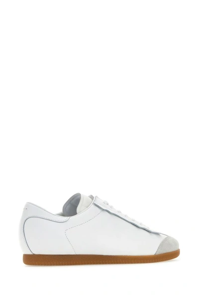 Shop Maison Margiela Woman White Leather Featherlight Sneakers