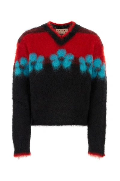 Shop Marni Man Black Mohair Blend Sweater