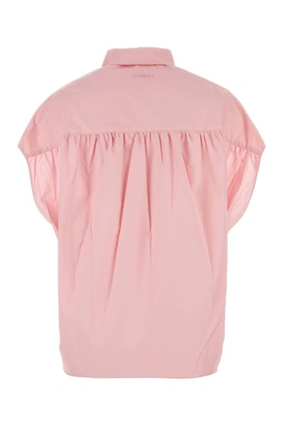 Shop Marni Woman Pink Poplin Shirt