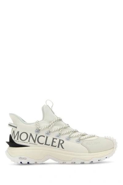 Shop Moncler Unisex White Fabric And Rubber Trailgrip Lite2 Sneakers