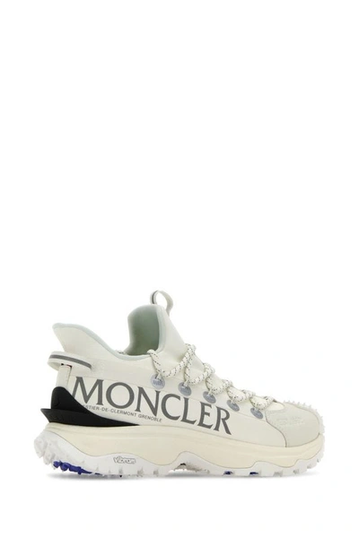 Shop Moncler Unisex White Fabric And Rubber Trailgrip Lite2 Sneakers