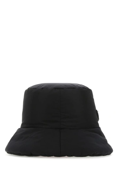 Shop Prada Man Black Re-nylon Hat