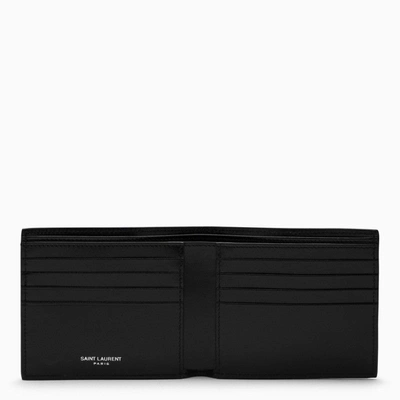Shop Saint Laurent Black Leather Bi-fold Wallet Men