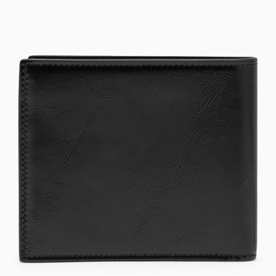 Shop Saint Laurent Black Leather Bi-fold Wallet Men In Brown