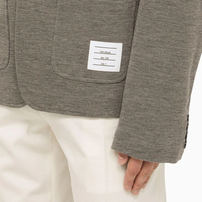 Shop Thom Browne Grey Virgin Wool Single-breasted Jacket Men In Gray