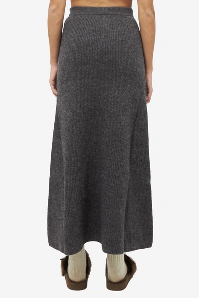 Shop Auralee Skirts In Grey