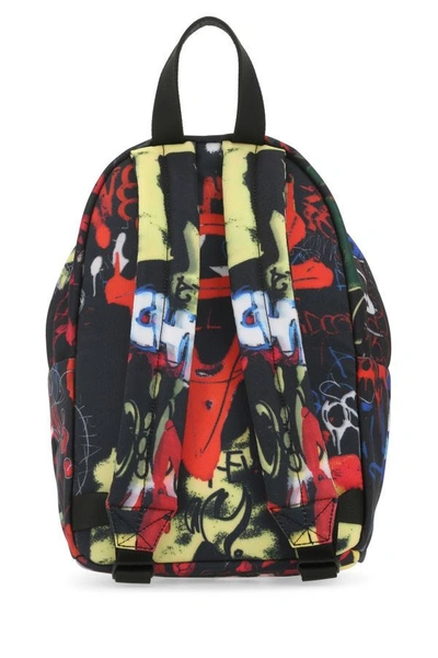 Shop Vetements Unisex Printed Nylon Mini Grafiti Backpack In Multicolor