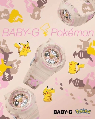 Pre-owned Casio Baby-g Pokemon Pikachu 25th Anniversary Limited Ed Watch Ba-110pkc-4ajr