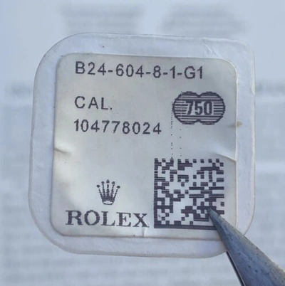 Pre-owned Rolex Genuine Y/gold Crown B24-604-8-1-g1 Factory Sealed Watch Original 18k.