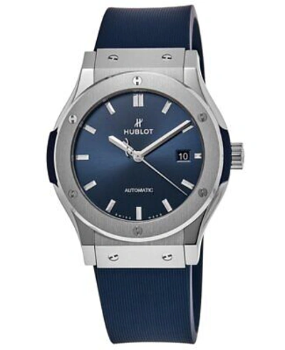 Pre-owned Hublot Classic Fusion Automatic 42mm Blue Dial Men's Watch 542.nx.7170.rx