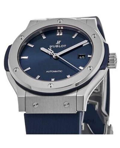 Pre-owned Hublot Classic Fusion Automatic 42mm Blue Dial Men's Watch 542.nx.7170.rx