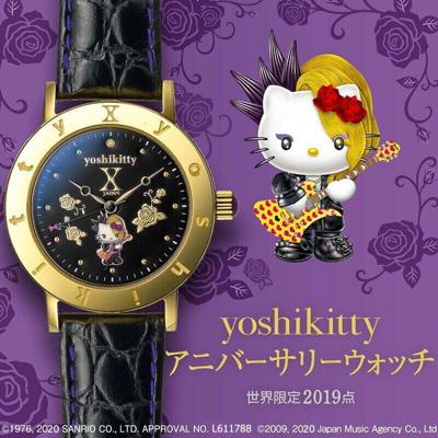 Pre-owned Sanrio Yoshikitty Hello Kitty Collection X-japan 10th Anniversary Watch Limited Edition