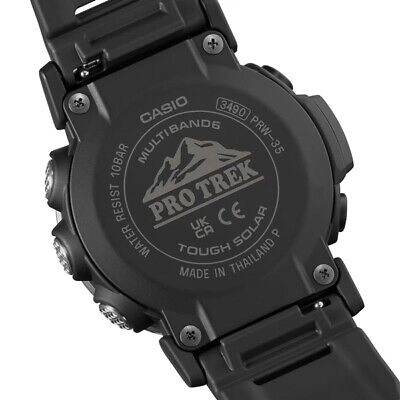Pre-owned Casio Pro Trek Prw-35-1ajf Gray Climber Solar Atomic Men's Watch In Box