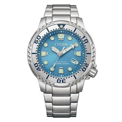 Pre-owned Citizen Promaster Marine Bn0165-55l Ice Blue Eco-drive Men's Watch In Box