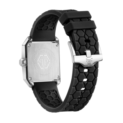 Pre-owned Philipp Plein Women Watch Analog Quartz Offshore Square Pwmaa0122 Silicone