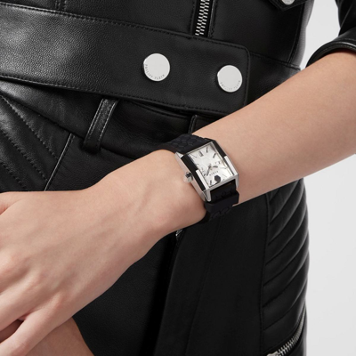 Pre-owned Philipp Plein Women Watch Analog Quartz Offshore Square Pwmaa0122 Silicone