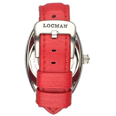 Pre-owned Locman 1970 Automatic Swiss Movement Sapphire Men's Watch Red W/r 5 Atm 47mm