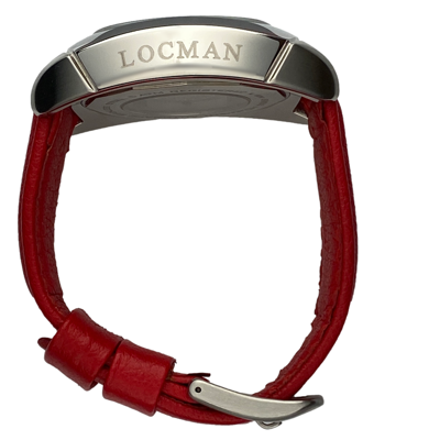 Pre-owned Locman 1970 Automatic Swiss Movement Sapphire Men's Watch Red W/r 5 Atm 47mm