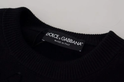 Pre-owned Dolce & Gabbana Dolce&gabbana Men Black Sweatshirt 100% Wool Solid Long Sleeves Casual Pullover