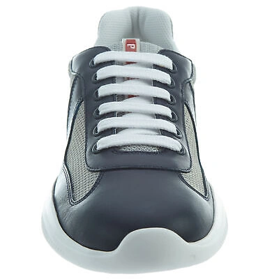 Pre-owned Prada America & Cup Sneaker Mens Style : 4e3304-6gw In Baltico+argento