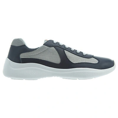 Pre-owned Prada America & Cup Sneaker Mens Style : 4e3304-6gw In Baltico+argento