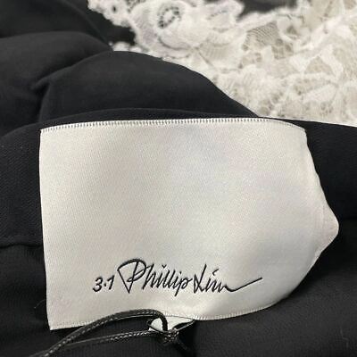 Pre-owned 3.1 Phillip Lim Phillip Lim Cady Chiffon Combo Skirt W/ Lace Women's Size 2 Black