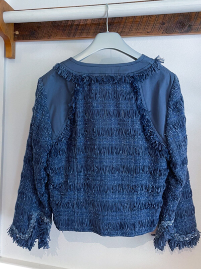 Pre-owned Bogner • Short Jacket • Navy • Size L (12) • Fabric Cotton/polyester Blend In Blue