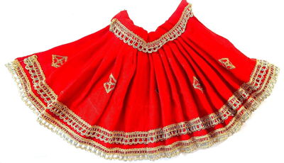 Pre-owned Handmade Radha Krishan Hanuman Ji Green Dress Washable For Daily Use Size No7,8