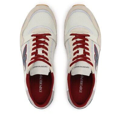 Pre-owned Emporio Armani Shoes Sneaker  Man Sz. Us 8 X4x537xn730 S433 Grey