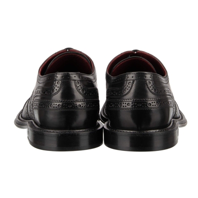 Pre-owned Dolce & Gabbana Dg Metal Logo Crown Leather Derby Shoes Marsala Black 12516