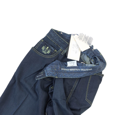 Pre-owned Stefano Ricci 849€ Scissor Scriptor Jeans Us:33 Eu:49 Cesare Cotton Modal Blue Denim Pants