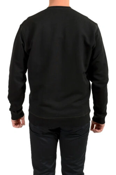 Pre-owned Dsquared2 Men's Black Logo Print Long Sleeve Crewneck Sweatshirt