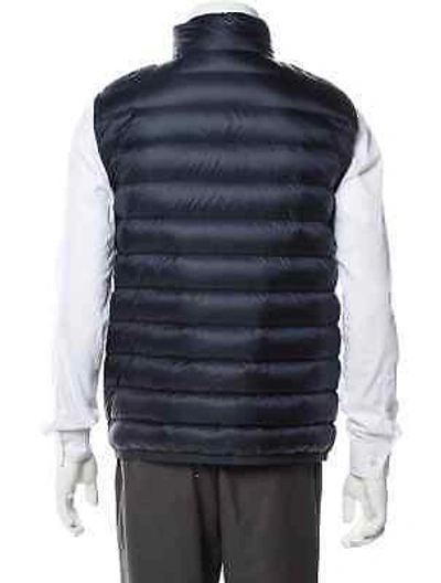 Pre-owned Bally Men's 6240395 Blue Down Puffer Vest Coat (us40/l)