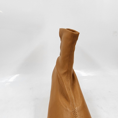 Pre-owned Clergerie Lexa Platform Booties Women's 7.5 Rust Solid Round Toe Pull On