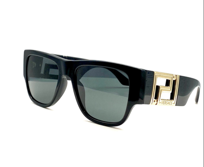 Pre-owned Versace Ve4403 Gb1/87 Black/gray Full-rim Square Unisex Sunglasses